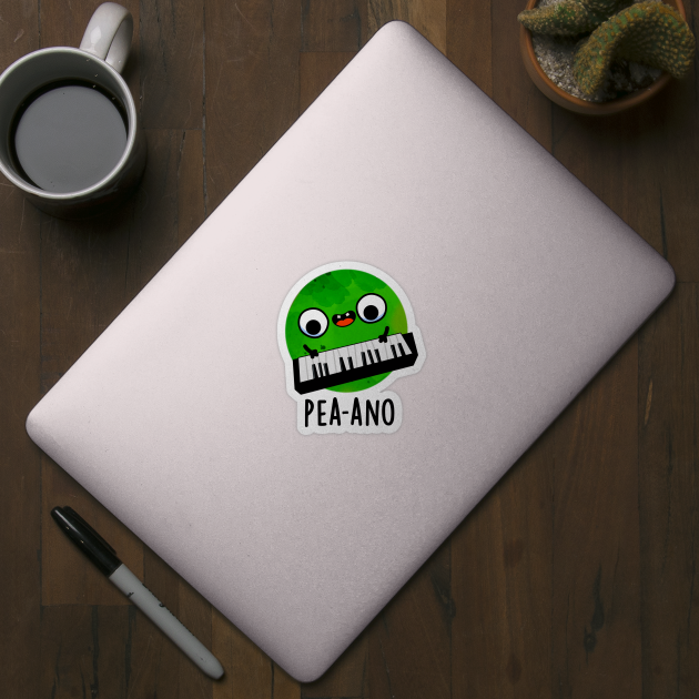 Pea-ano Funny Music Veggie Pea Pun by punnybone